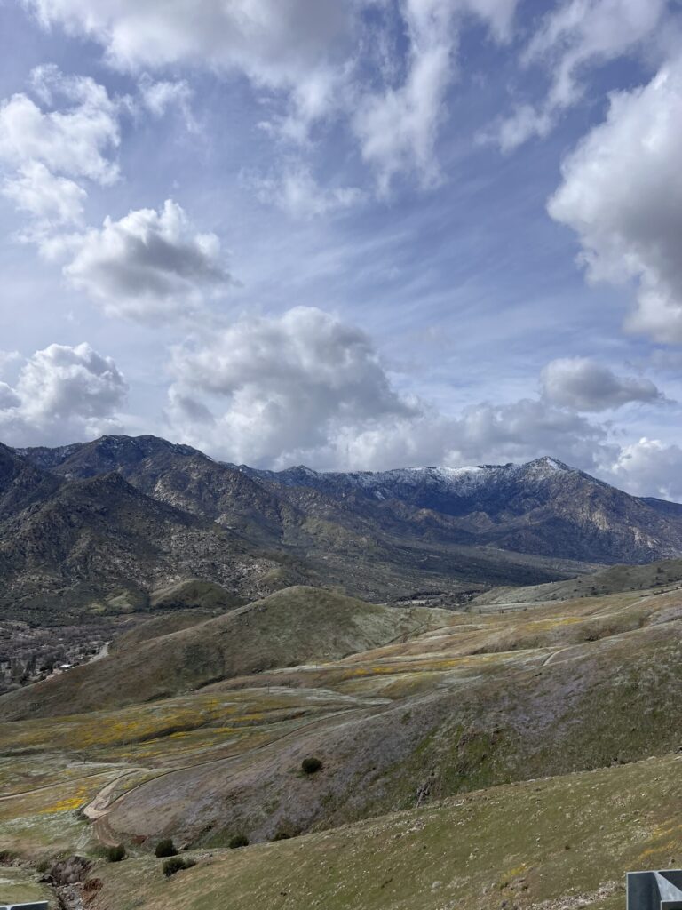 Beautiful early springtime mountains in Kernville, CA